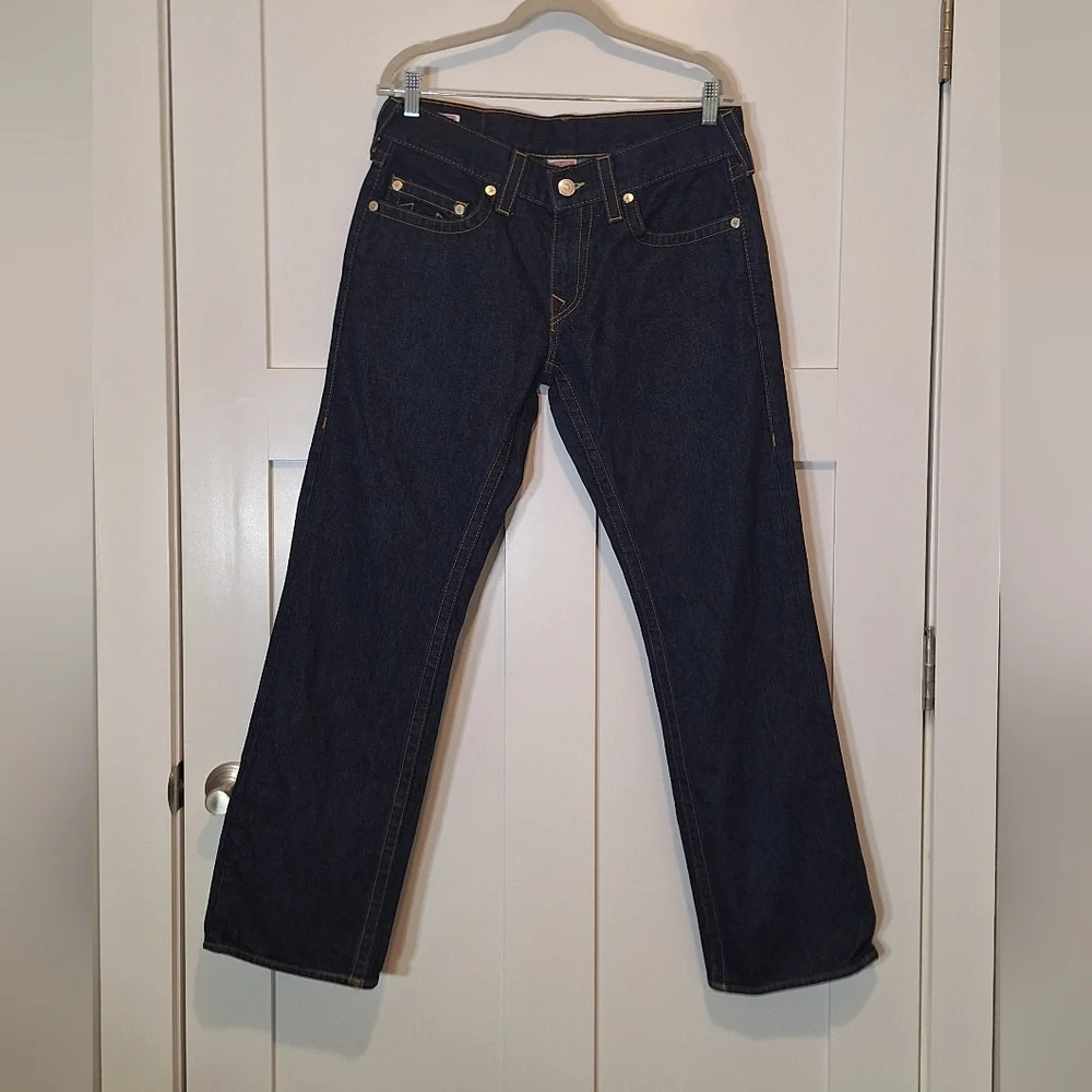 True Religion Bobby Jeans Darkwash Cotton Made In USA 32x31